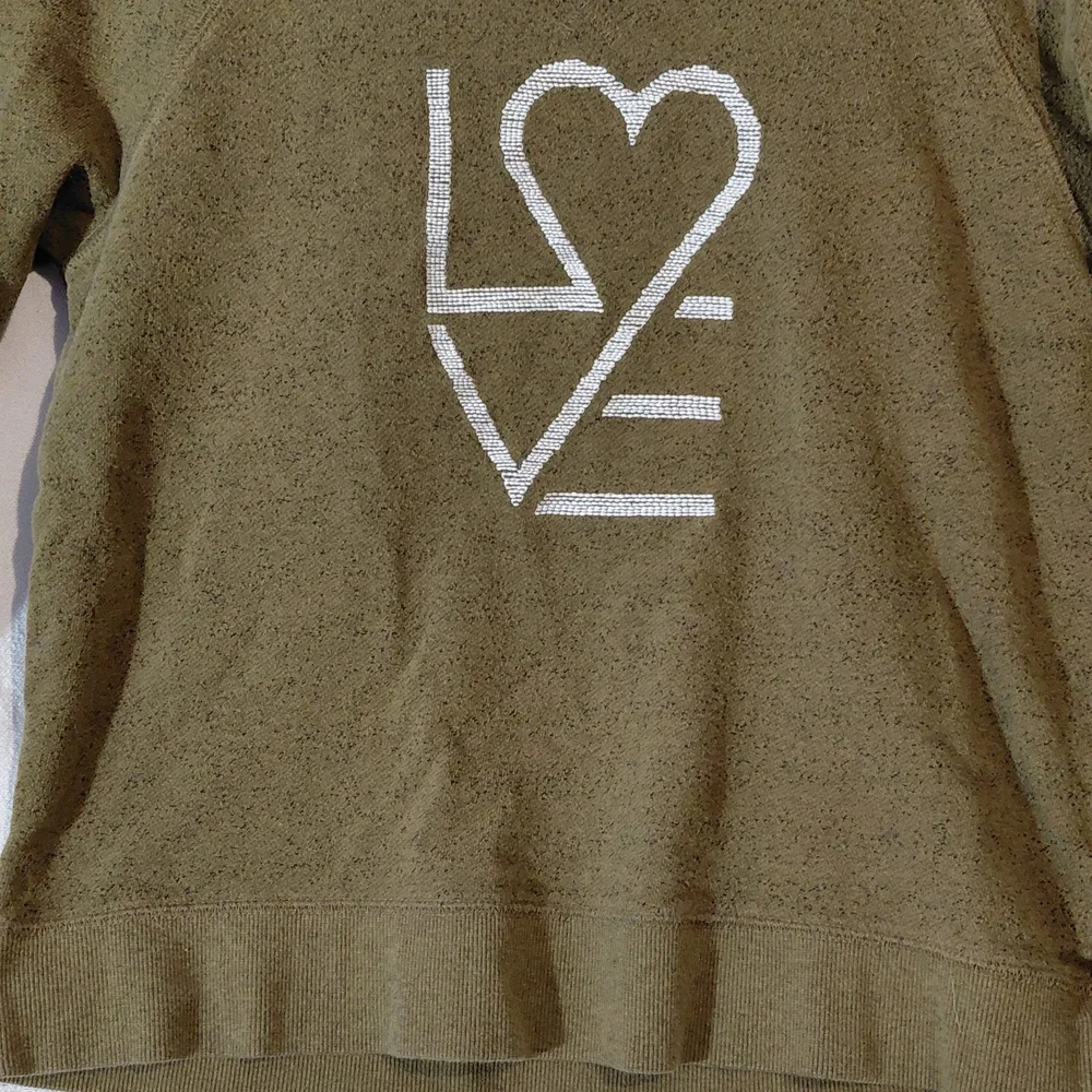 Life Is Good Green Sweatshirt with Heart Graphic - Picture 3 of 11